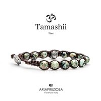 Bracciale Tamashii Ruota della Preghiera in Argento Turchese africano BHS1100-75 - BHS1100-75